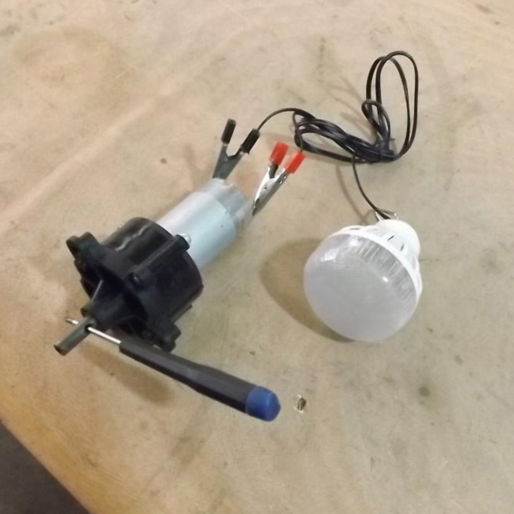 6 v-24 v Miniatuur Wind Hydraulische Generator 1500mA Dynamotor Motor Hand Aangezwengeld Generator met handvat Voor standby verlichting