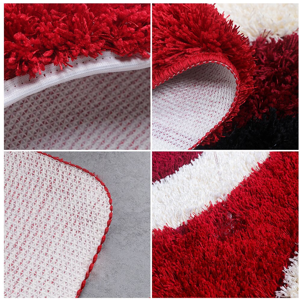 Europese geometrische abstracte flockmatset voor thuis toilet waterabsorberende antislipmat u-kussencombinatie driedelige badmat