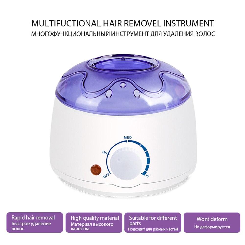 Máquina de depilación cera eléctrica calentador de cera SPA con 2 uds. De granos de cera y 20 piezas Uds. Depiladora de palos de madera UK/US/AU/EU Plug