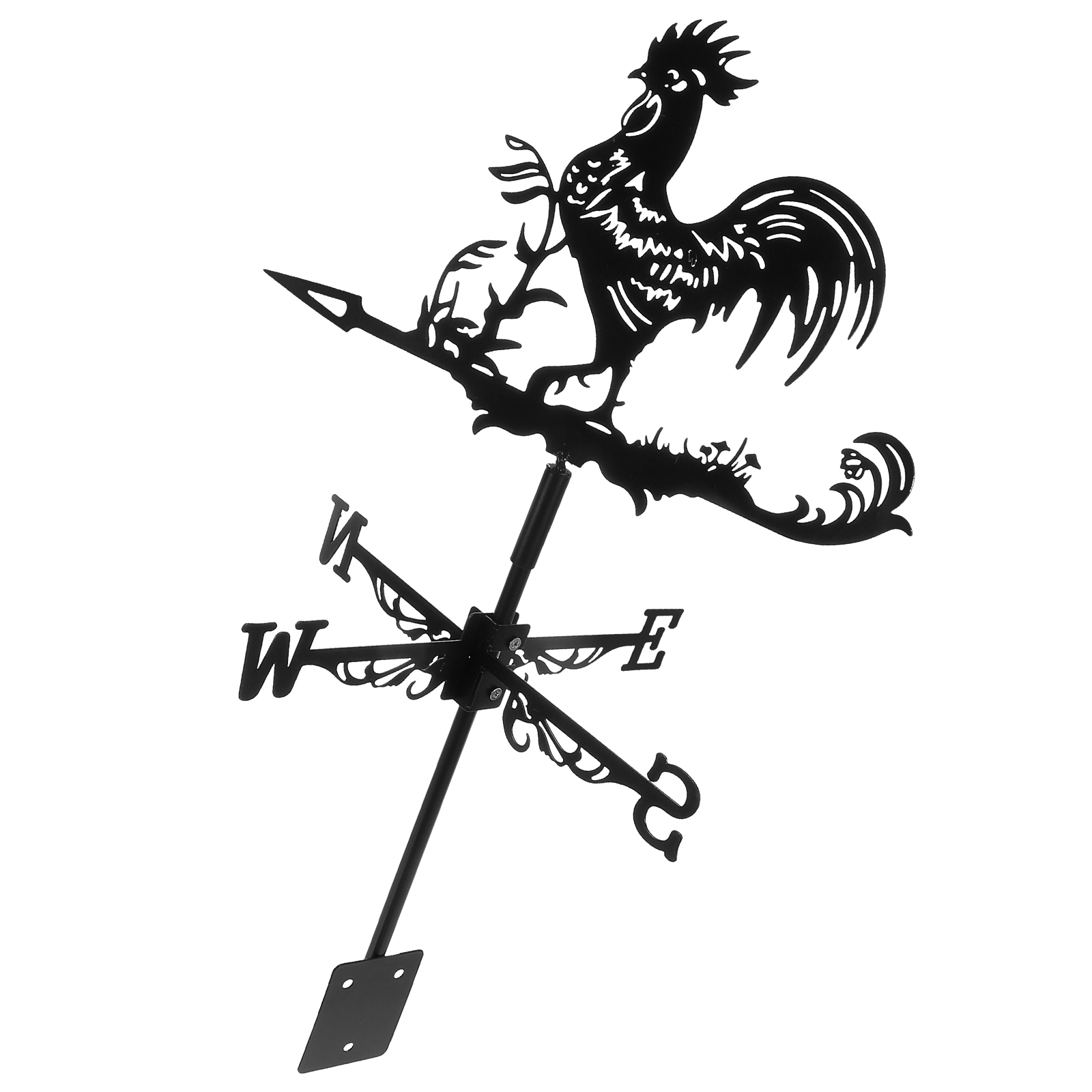 Rooster Wind Vane Rooftop Weather Vane Retro Metal Wind Direction Indicator Farm Scene Garden Art Decor Roof Garden