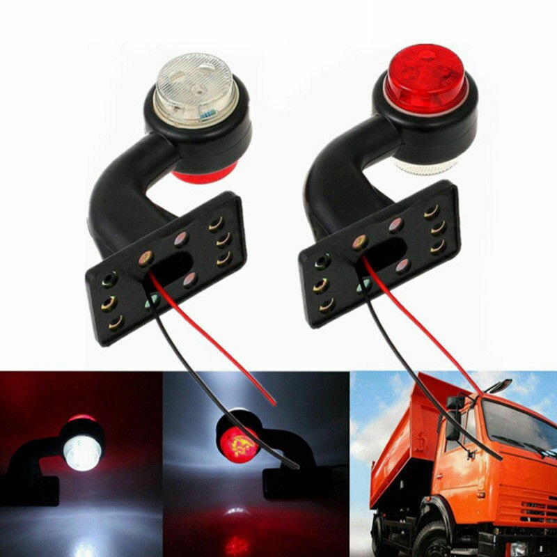 1 Pair Trailer Truck Rear Tail Light Warning Lights Waterproof 12V/24V Signal Light Lorry Stop Brake Reversing Traffic Lamp