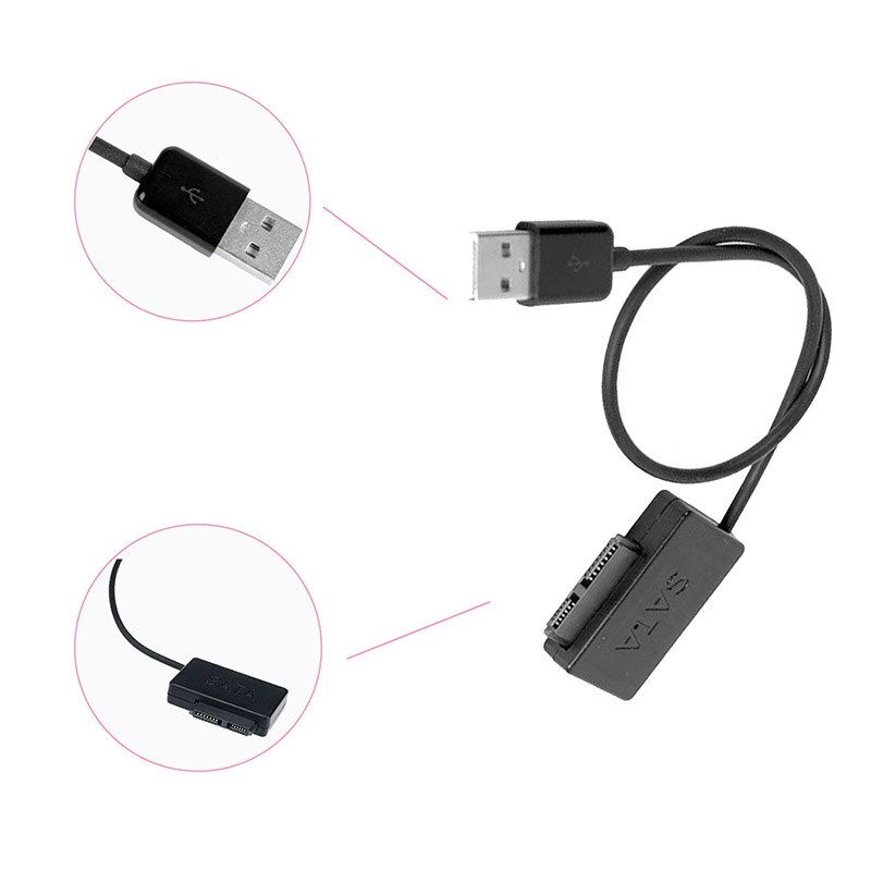 schlank SATA zu USB 2,0 Adapter kabel für Computer DVD Adapter seriell ATA 7 + 15 22Stift männlichen zu schlanke 7 + 6 13Stift weibliche Adapter