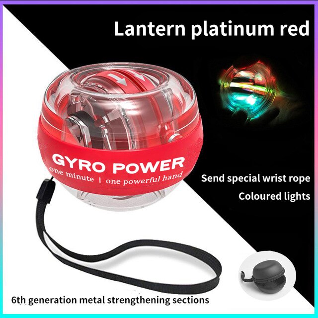 Bola de pulso led trainer gyroscope strengener gyro power ball braço exercitador powerball exercício máquina fitness pulso suprimentos: Marfim