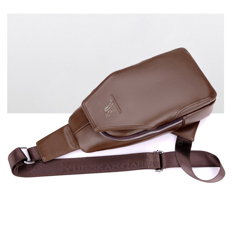 YUES sac de poitrine de kangourou sac à bandoulière unique en cuir hommes sacs à bandoulière sac à dos taille Pack loisirs sac Messenger