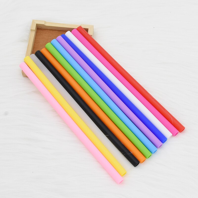 Reusable Silicone Drinking Straws Portable Collapsible Eco-friendly Straw Wedding Birthday Party Bar Drink Kitchen Accessories: 3