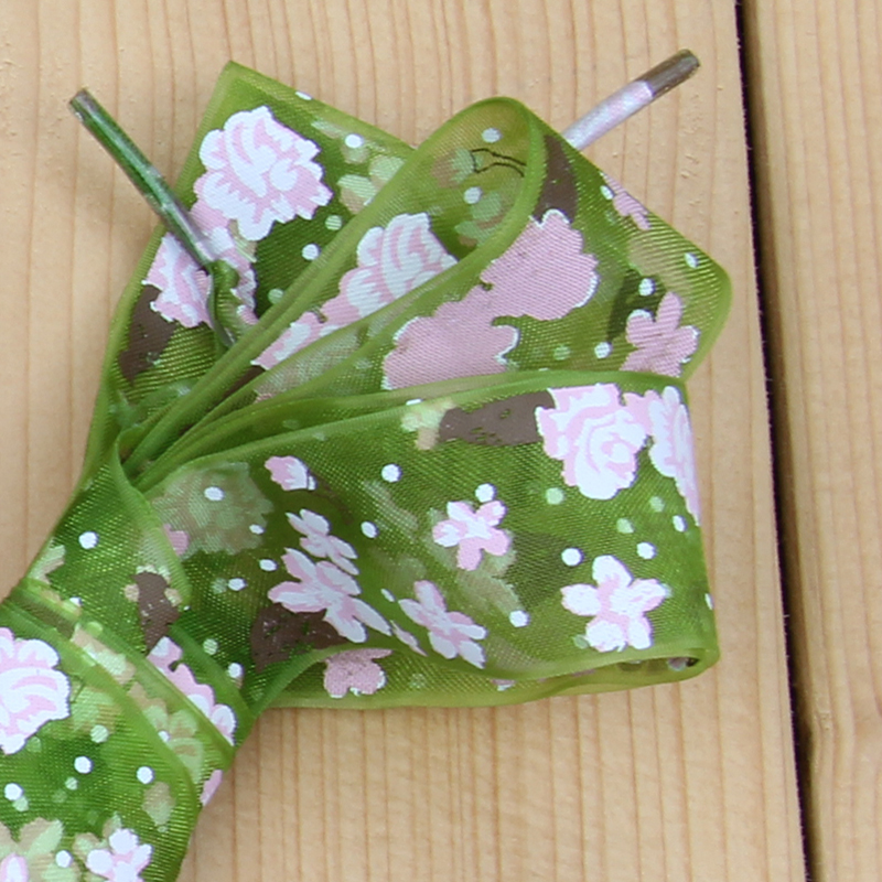 2.8cm imprimé lacets floraux lacets à motifs nylon chaussure laçage élargir décoré lacet vert rose bleu violet lacets plats