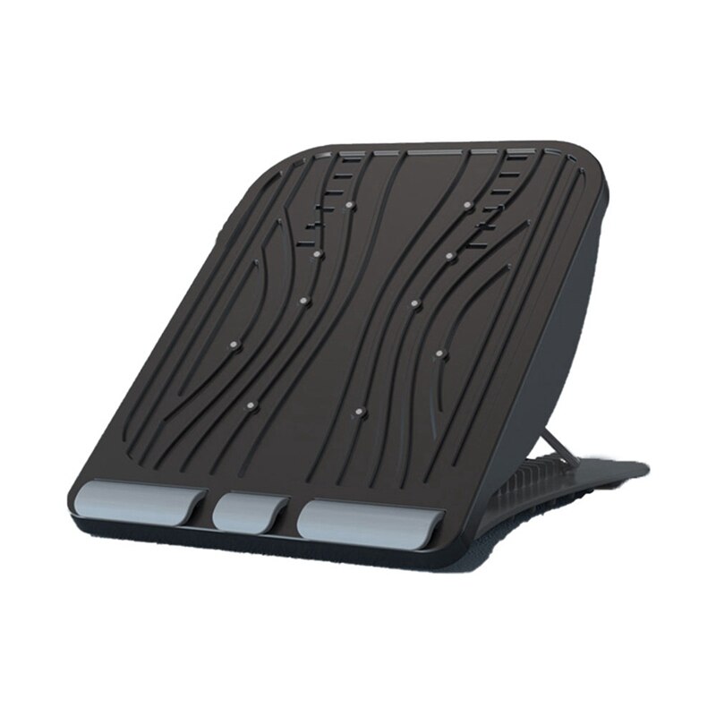 ELOS-Anti-Slip Adjustable Yoga Stretch Board Balance Board Tension Plate Yoga Indoor Stretch Adjustable Stretch Board: black