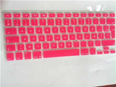 Couverture de Clavier en Silicone de couleur douce Azerty pour Mac Book Pro Macbook Air 13 "15" 17 "Air 13 pouces français Uk/Eu: pink
