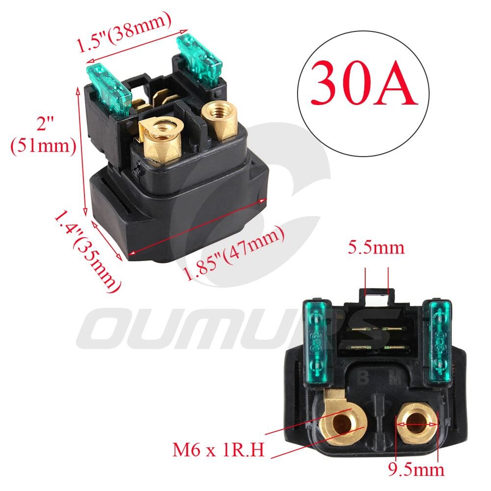 OUMURS Motorfiets Starter Solenoid Relais Voor Yamaha YFM 350 400 450 660 Grizzly Kodiak YFZ450 YFZ450V 2004 Motorbike onderdelen