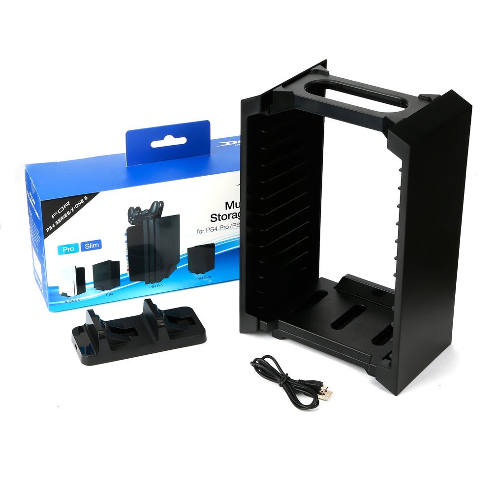 Multifunctionele Opslag Verticale Stand Kit Voor PS4 Pro/PS4 Slim/PS4/X-ONE S Ruimtebesparend Draagbare duurzaam Eenvoudige Zwart