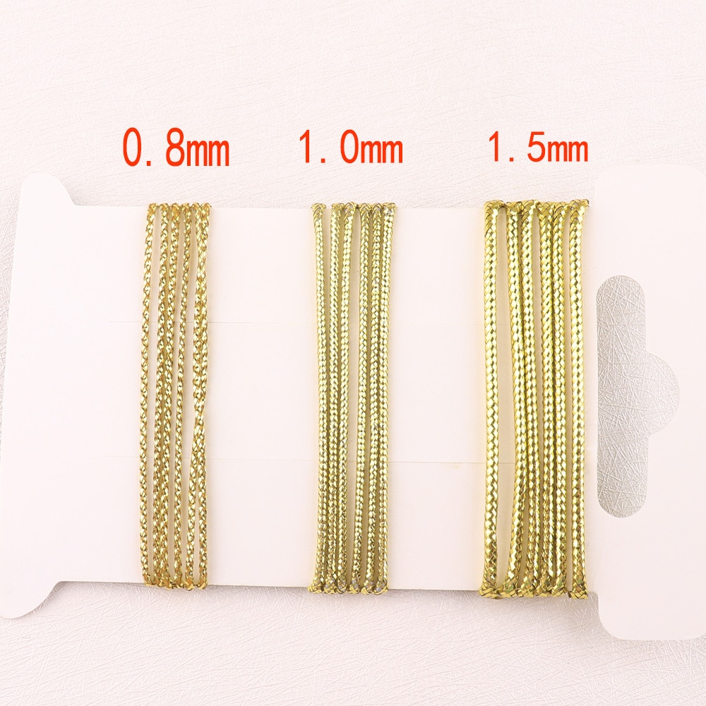 0.8/1/1.5mm Goud Zilver Koord Armband Maken Geen-slip Kleding Decoratie Voor DIY Handwerk tool Hand Kralen Draad