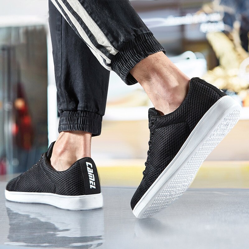 Camel sneakers män låga klassiska skateboardskor sport tenniskorg avslappnad andas lätt anti-halk