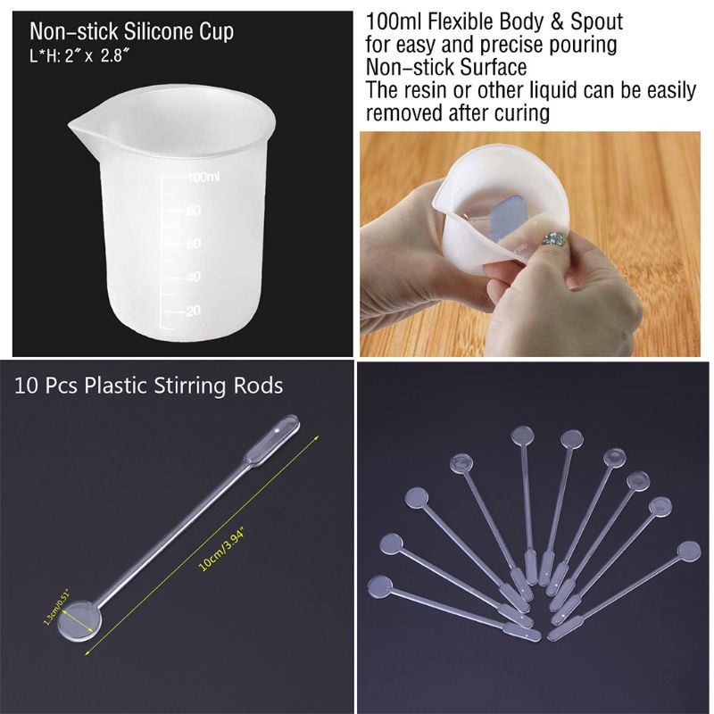 Resin Molds for Crafts Silicone Molds Kit for Casting Epoxy Resin UV Resin Sphere Pyramid Cubic Diamond Triangular Pyramid Mold