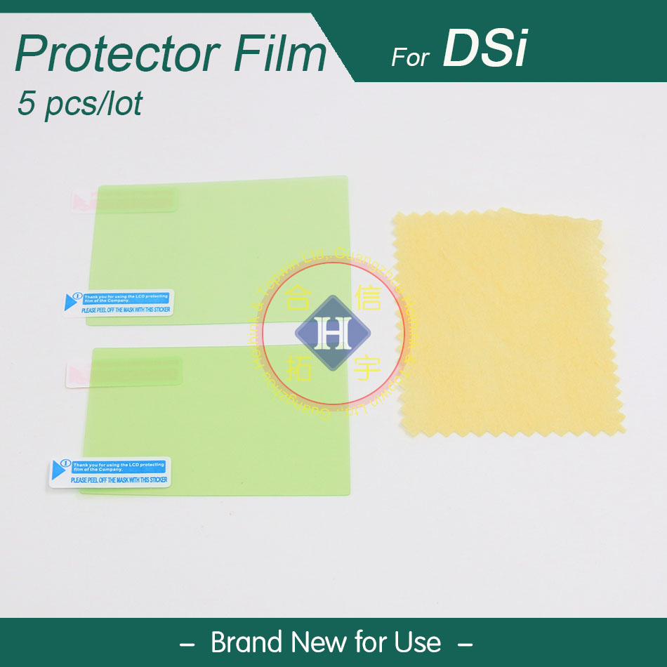 Hothink 5 Stks/partij Clear Top + Bottom Lcd Screen Protector Film Guard Voor Nintendo Dsi Ndsi