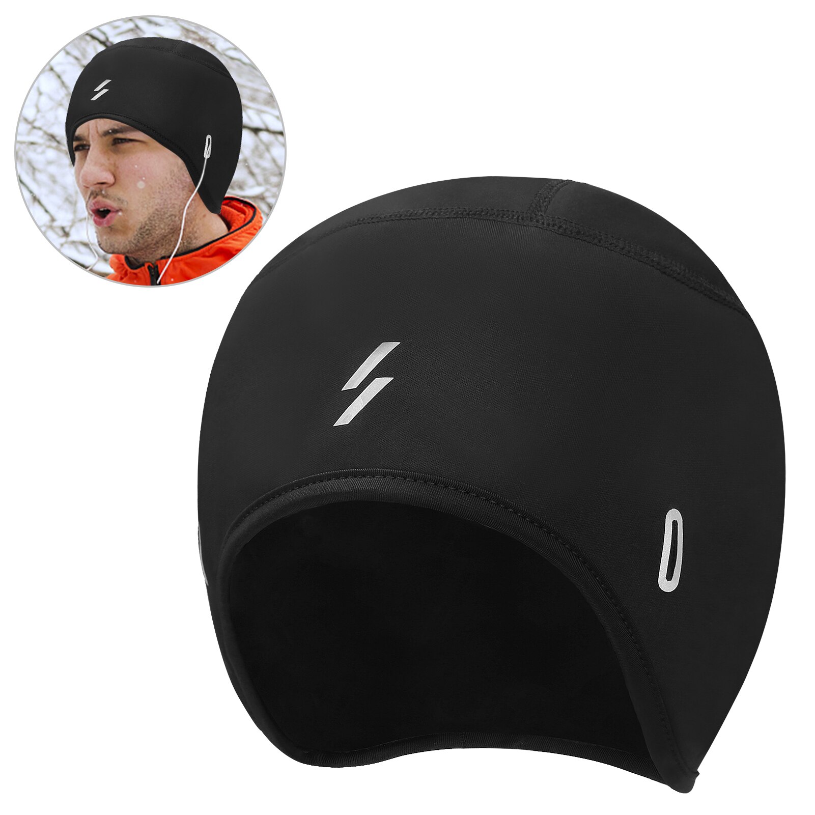 Udendørs sport mænd cykel kasket vindtæt cykel cykel hjelm liner med øre cover briller keeper hue vinter cap hovedbeklædning