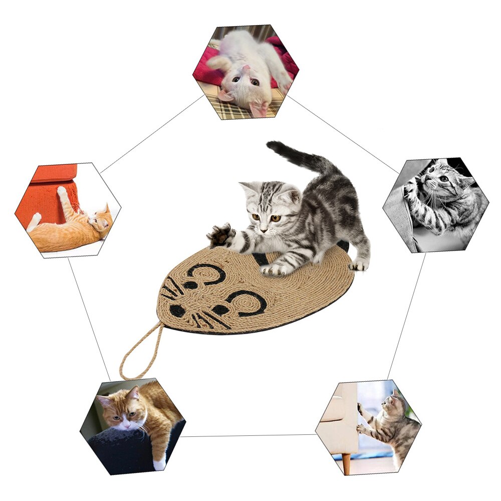 Sisal Cat Paw Pad Cat Scratching Post Board Scratching Post Pad Toy Soft Mattress Paw Animal Care Toy Anti-Abrasion Cat Toy