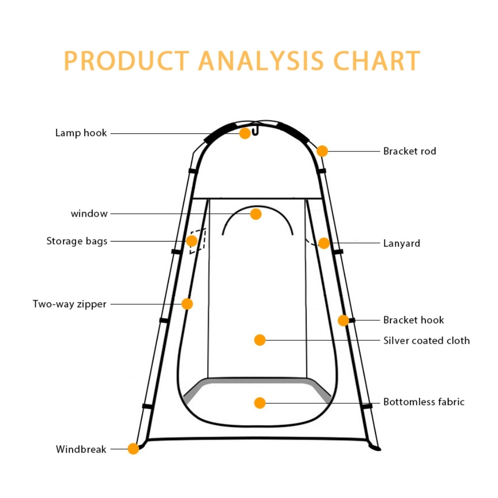 Udendørs vandreture omklædningsrum privatliv telt bærbart udendørs bruser telt lejr toilet regn skjul til strand camping bærbar