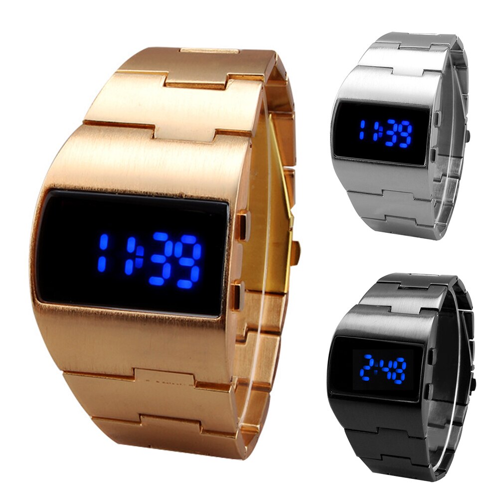 Mannen vrouwen fitness elektronische led display draagbare armband iron man verstelbare casual business outdoor cool digitaal horloge
