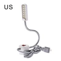 Nyeste 12/20/30 led bærbare symaskine lys led lys magnetisk montering base svanehals lampe til al symaskine belysning: 12 ledede / Eu-stik