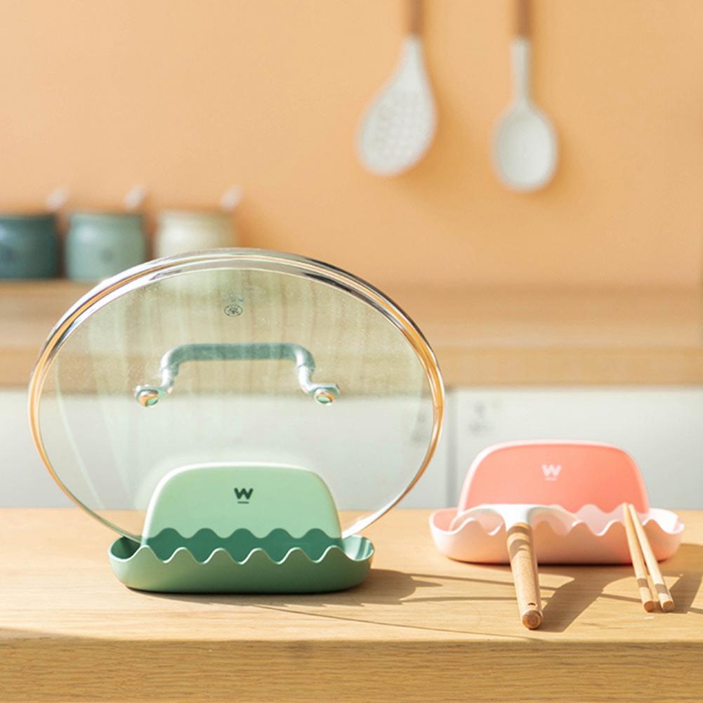 Pudding Spatula Holder, Pot Cover Holder, Spoon Mat, Chopping Board Frame, Chopsticks, Kitchen Shelf Kitchenware Utensils