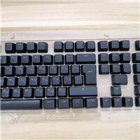 104 Keycaps Russian Translucent Backlight Keycaps For Cherry MX Keyboard Switch: Black