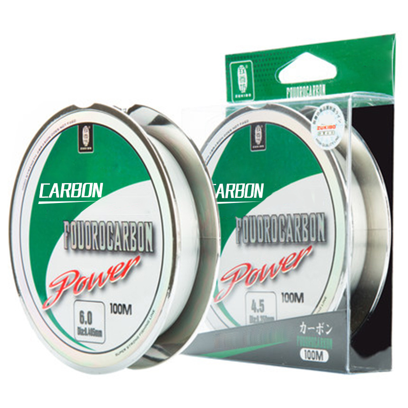 100m 100 % Fluorocarbon Fishing Line Japanese Carbon Fiber Monofilament Leader Sinking Line super strong Invisible