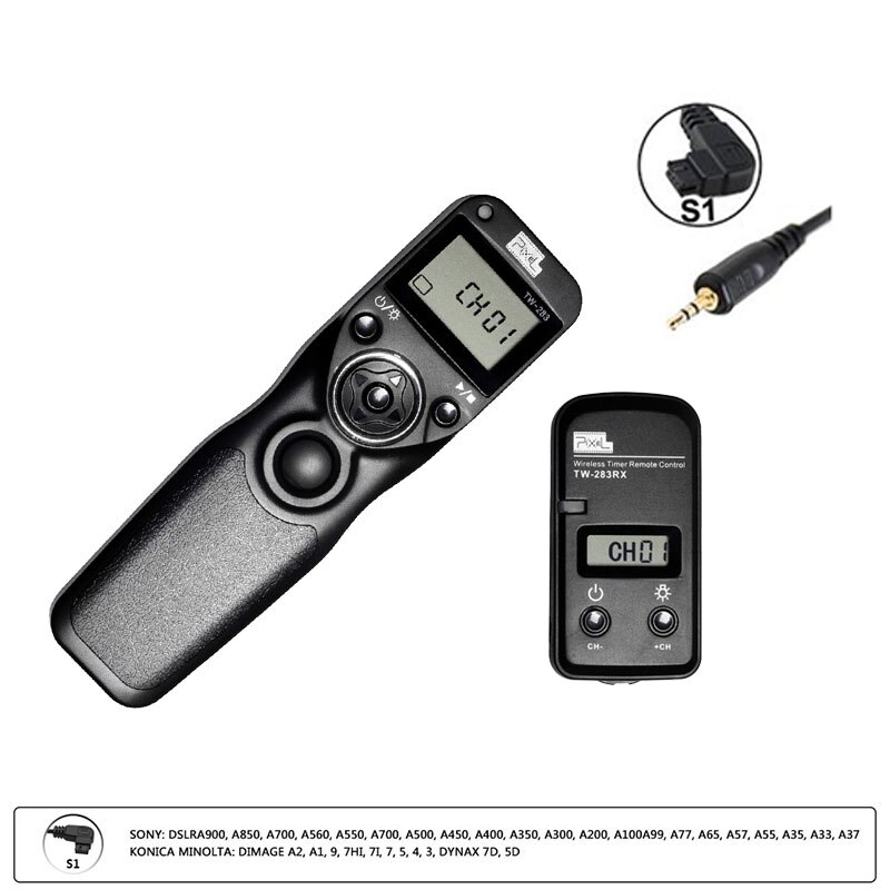 Pixel – minuterie sans fil TW 283, câble pour Canon, Nikon, Sony, appareil photo, déclencheur (DC0, DC2, N3, E3, S1, S2), TW283: S1