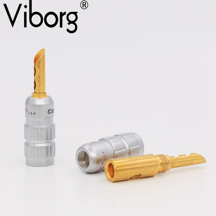 VB417G Gold Plated Copper Banana Z-Plug Speaker Cable Wire Connector