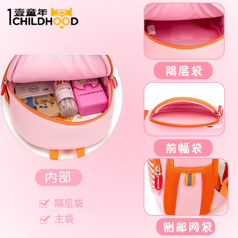 Sacs d'école pour enfants, motif escargot, sac à dos en néoprène sbr anti-perte et sûr pour filles