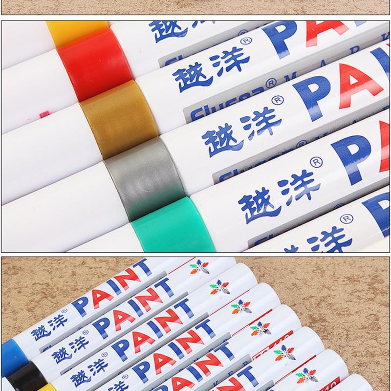 12 Colors Doodle Pen Paint Marker Pens Tyres Cars Pen Permanent Waterproof Quick-dry Oil Ink Drawing Supply Marker Craftwork Pen