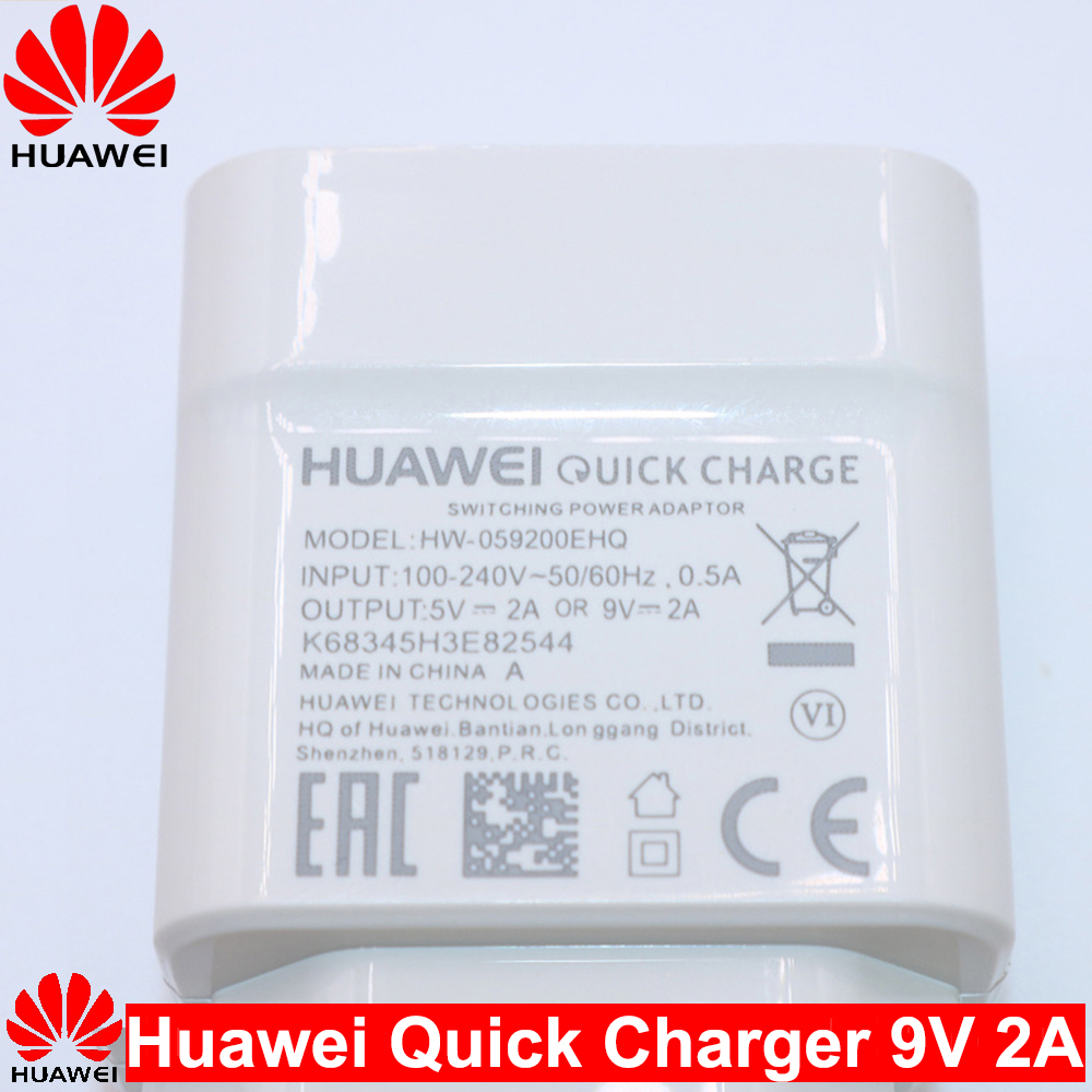 Huawei 9V2A caricabatterie rapido UK/EU/US QC2.0 adattatore per ricarica rapida rapida tipo C/cavo Micro USB per Mate 7 8 10Lite P8 9 10Lite Honor 8