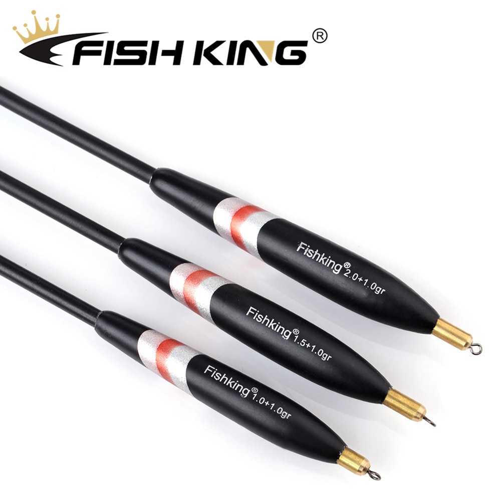 FISH KING-flotador de corcho para pesca de carpa, pesca accesorios flotadores de pesca boyas flotantes de pesca flotador flotador pesca pesca accesorios maBalsa Bobber, 1,0 + 1,0g/1,5 + 1,0g/2,0 + 1,0g, 3 unids/paquete