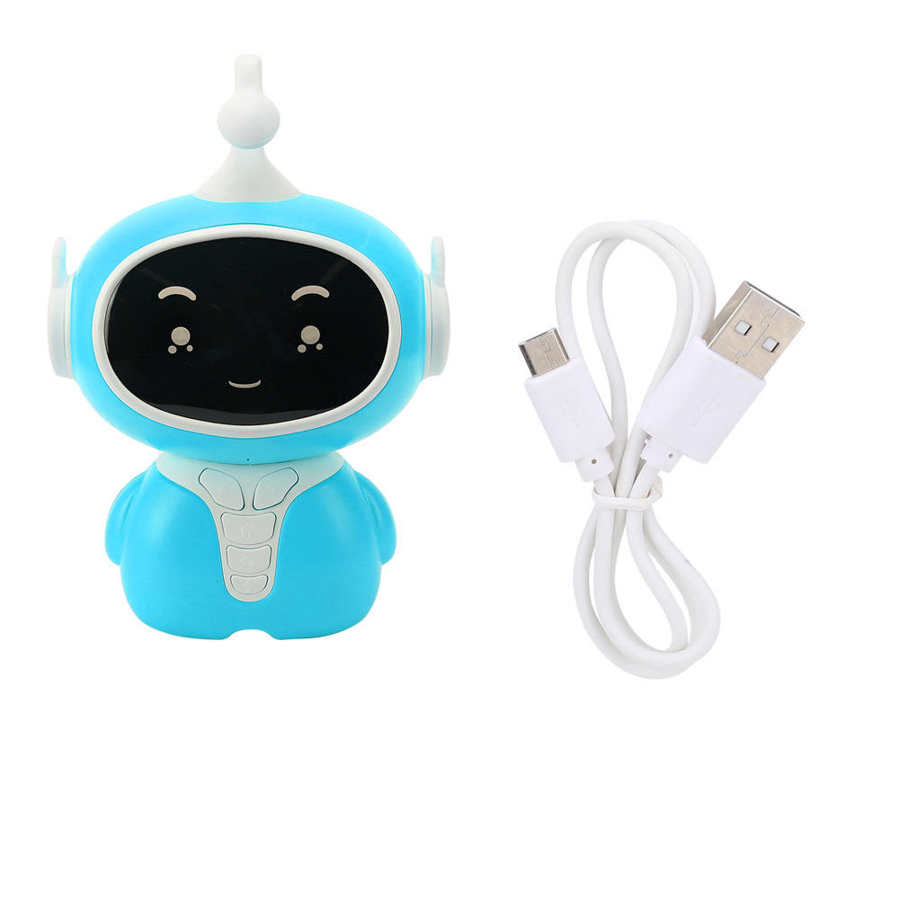 Intelligent Voice WIFI Early Education Robot Toys Xmas C: Blue