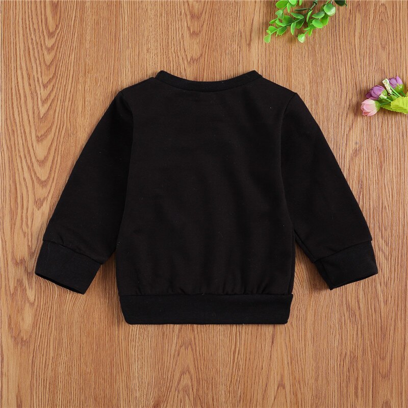 dziecko dziewczynka szczyt, jesienna koszula, okrągły dekolt z długim rękawem zwykły elastyczny mankiet brzeg wiatroszczelne ciepłe litery bluzka