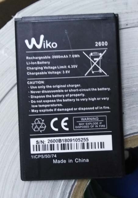 2000mAh 3,8 V Batterie Für Wiko 2600 Handy Batterie Bateria Ersetzen Teile