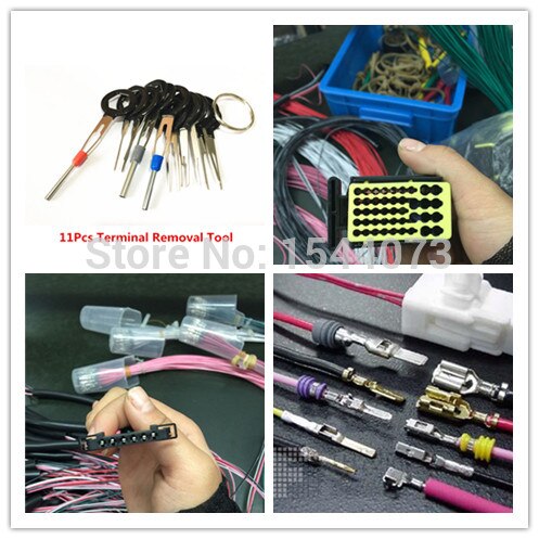 11 Stks DIYCar Plug Terminal Extractie Reparatie Tool Bedrading Crimp Connector Crimp Pin RemovalTerminal Remover
