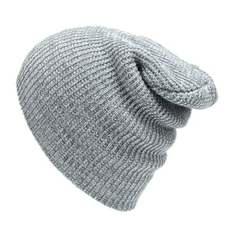 14 Color Unisex Sports Cap Running Cap Men Women Beanies Stripe Knitted Hip Hop Hat Male Female Warm Winter Fitness Jogging Caps: Gray