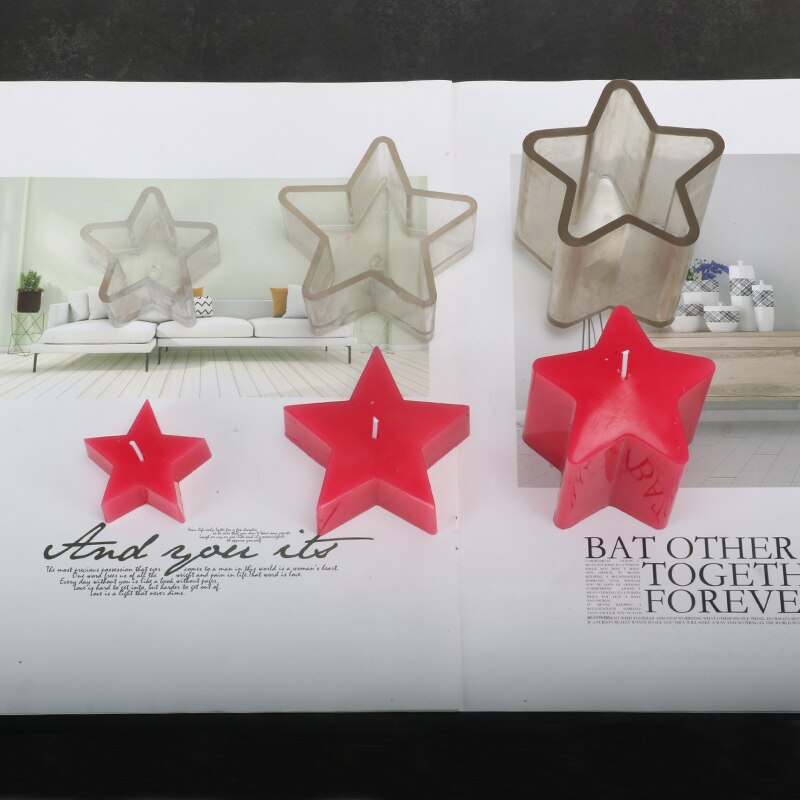 Pentagram hexagon shape candle molds handmade velas multi size candle moulds manual candle form for home ornament lz46