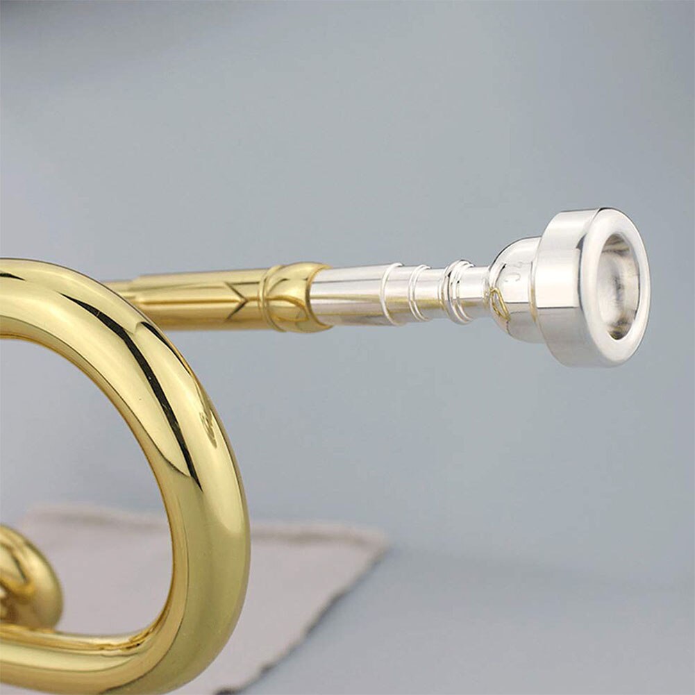Suave portátil práctico reemplazo trompeta boquilla latón agudos 3C 5C 7C accesorios musicales para principiantes práctica
