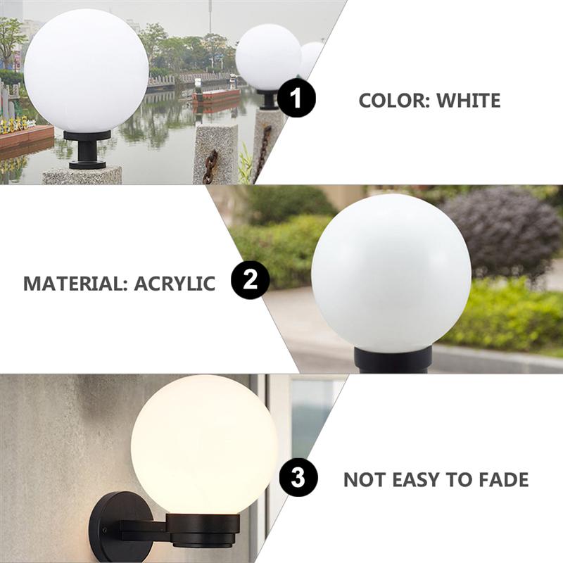 Modern Acrylic Lamp Shade Chandelier Wall Lamp Pole Lamp Cover Outdoor Light Shade Dust-Proof Cover Decoration
