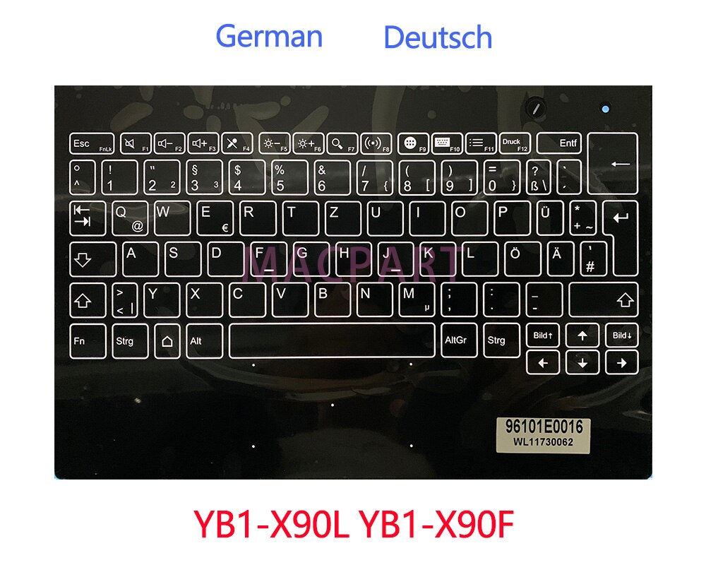 Original Keyboard for 10.1&quot; Lenovo Yoga Book Yogabook YB1-X90L YB1-X90F YB1-X91L YB1-X91F X90 X91 Palmrest Topcase Cover: X90  German