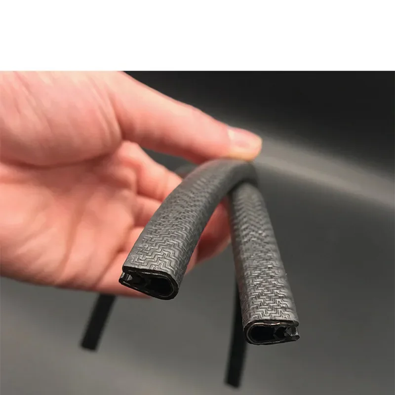 U-stijl rubberen rand zwarte afdichting beschermer bewaker pijlerstrip met metalen binnenkant voor auto bestelwagen boot vrachtwagen motorkap