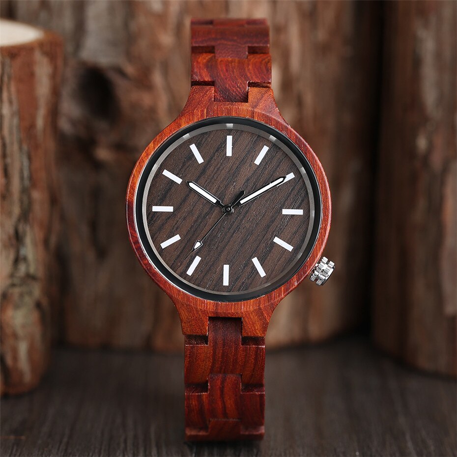 Natural Bamboo Wood Watches Ladies Fashionable Quartz Wristwatch Wooden Watch Female Clock Relogio Feminino zegarek damski: white