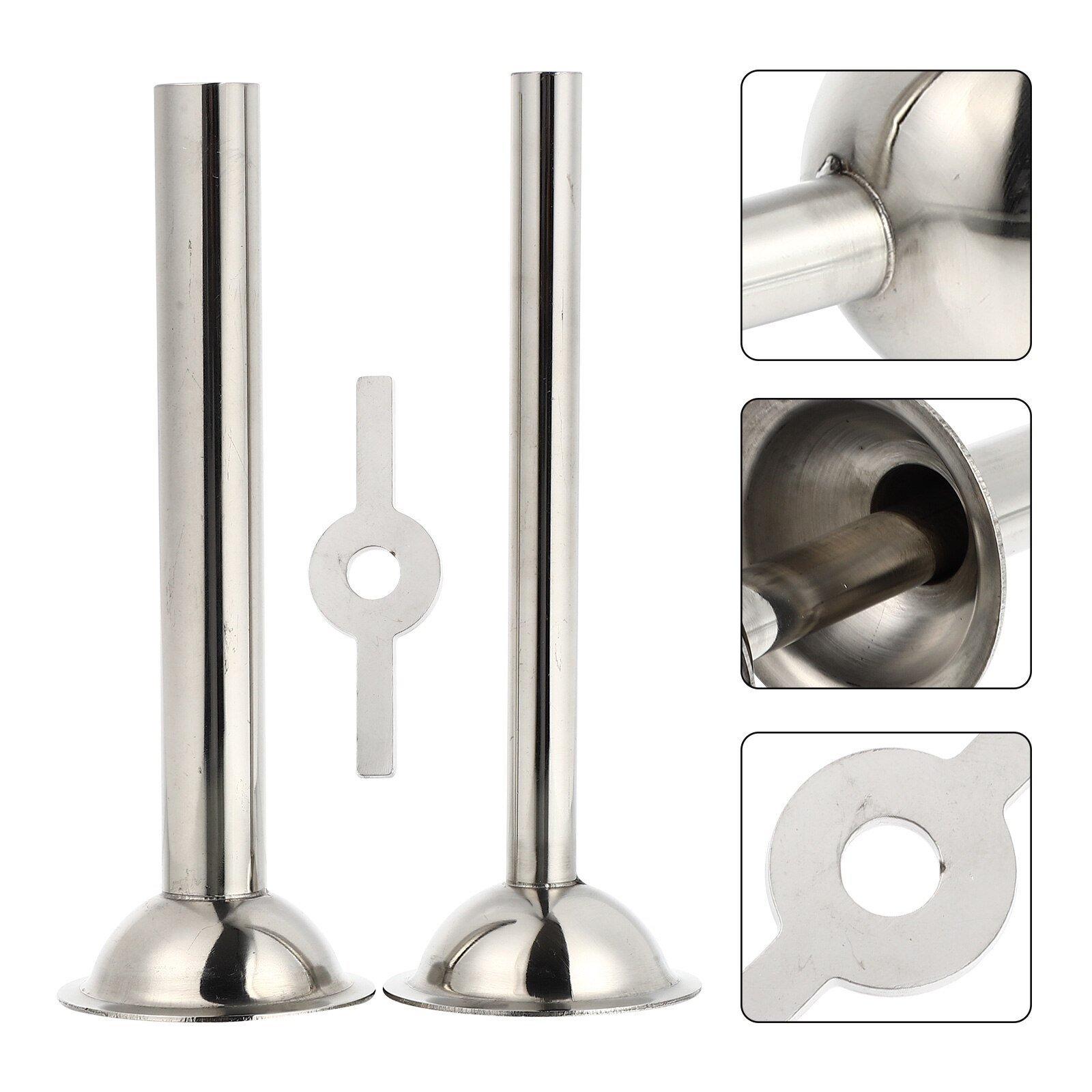 A Set Durable Sausage Making Tool Stainless Steel Meat Grinder Sausage Accessories: Silver 3pcs