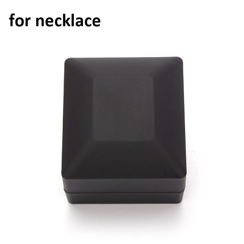 LED Jewelry Box for Ring Necklace Engagement Ring Display Case Packaging Showcase Boxes with Light Storage Cases: Black-b