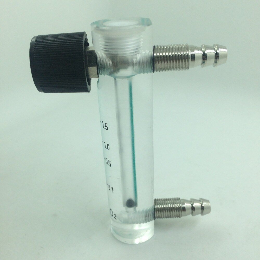Air Oxygen Gas Flow Meter Flowmeter Caudalimetro Counter Flow Indicator O2 Oxigen Gas Meter Flow Device Switch 0.1-1.5L/min