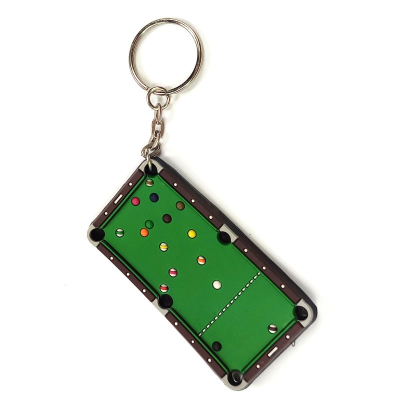 2 st mjukt gummi snookerbord nyckelringar biljardbord tillbehör porslin