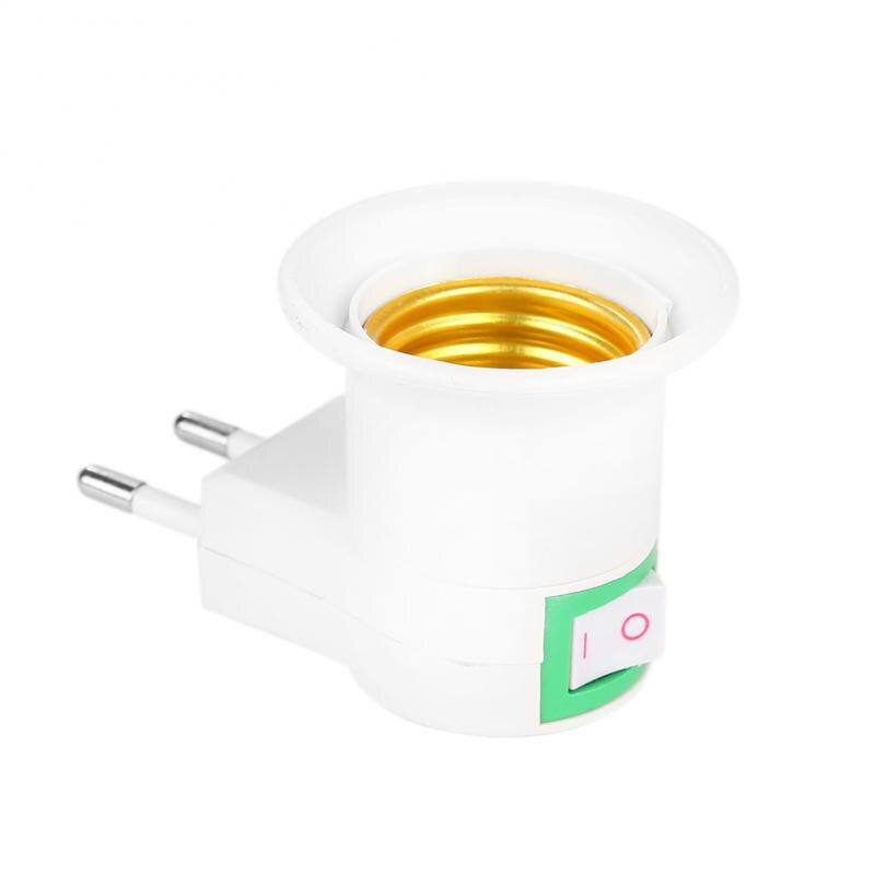 Base giratoria de 360 ° para lámpara de cabeza con enchufe europeo, accesorios de iluminación, soporte de lámpara E27, adaptador de bombilla led, divisor de enchufe