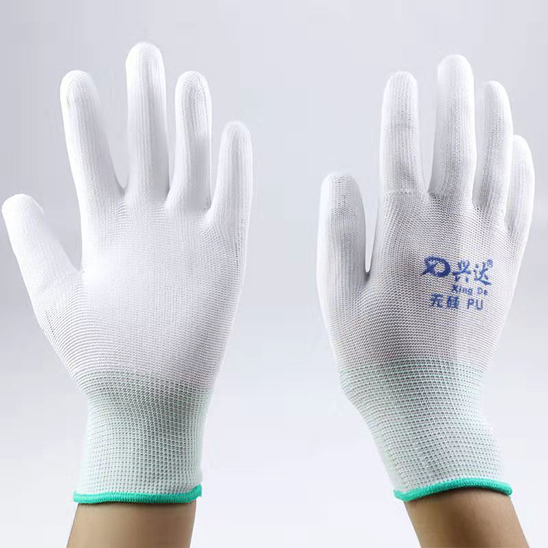1 Paar antistatische Handschuhe, antistatisch, ESD, elektronisch, funktionsfähig, PU-beschichtet, Handflächenfinger, PC, rutschfest, zum Schutz
