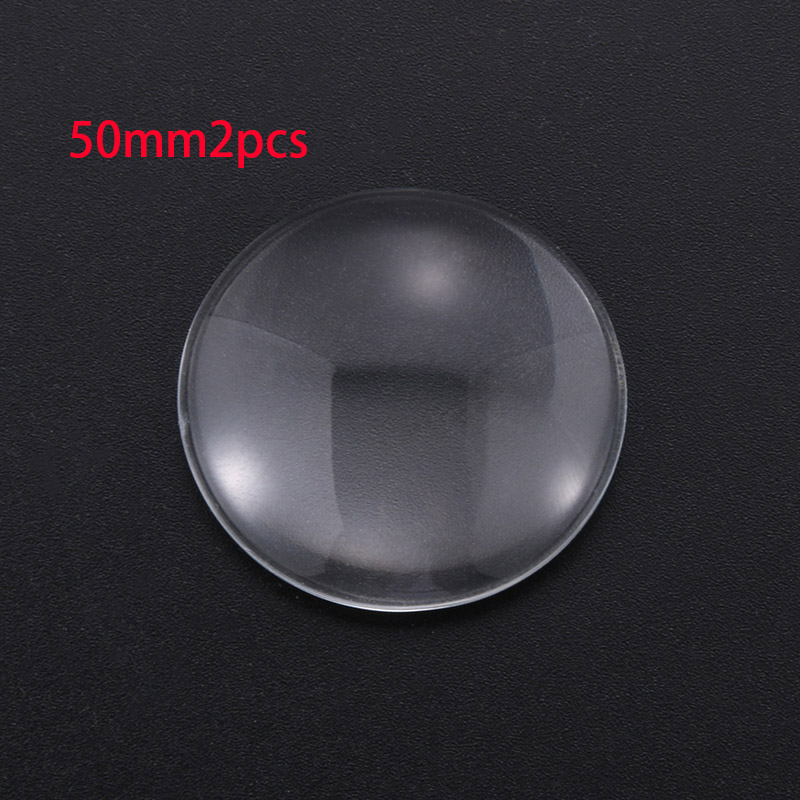 8/10/12/14/16/18/20/25/30/35/40/45/50 Round Flat Back Clear Glass Cabochon, , Cabochon Cameo For Diy Jewelry Making